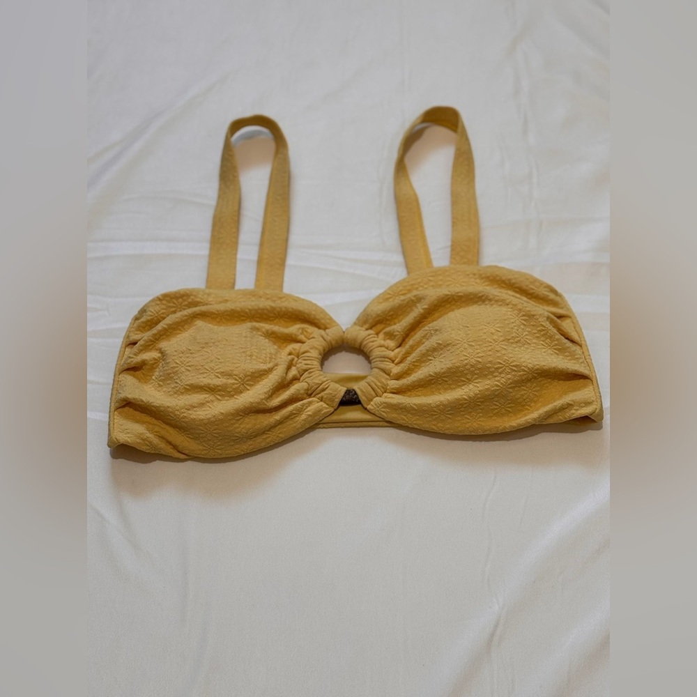 Berlook Tan Ruched Bralette with Soft Matte Finish